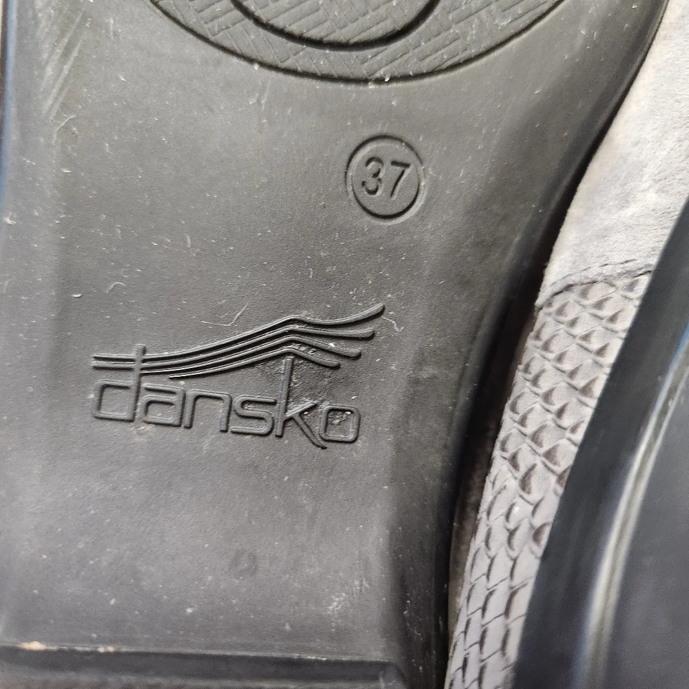 Dansko Grey Suede Scale Back Otis Bootie Size US 6.5-7 EU 37 Ankle